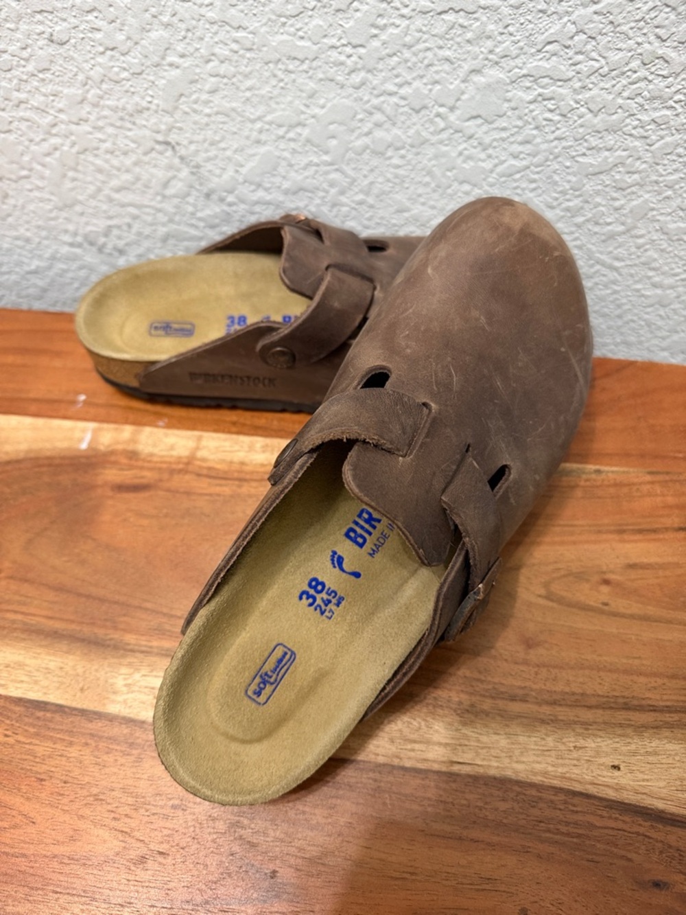 Birkenstock Boston Brown Clog - Soft Oiled Leather Slip-On